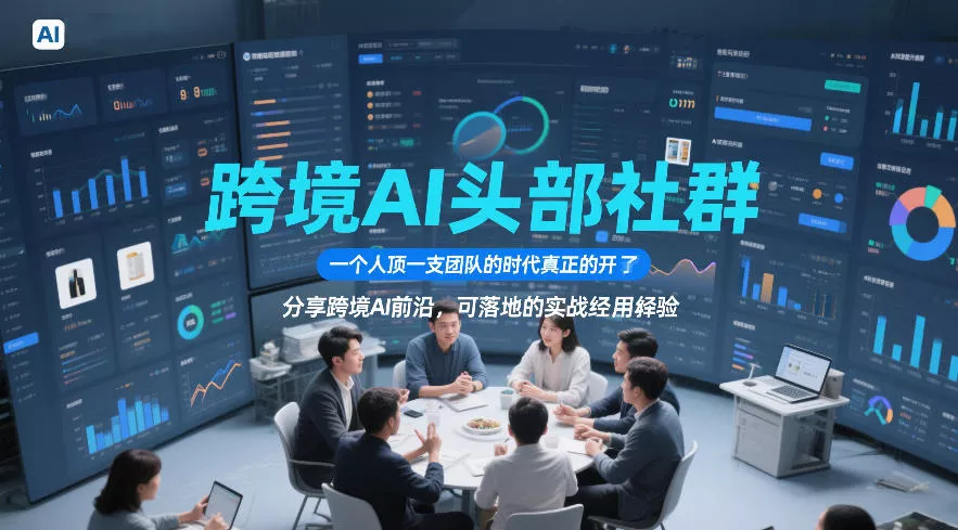 跨境AI头部社群，一个人顶一支团队的时代真正的开始了，分享跨境AI前沿，可落地的实战经验 - 项目资源网