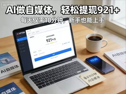 每天花费10分钟，头条号收益921+，用AI做自媒并不难【附视频教程】 - 项目资源网