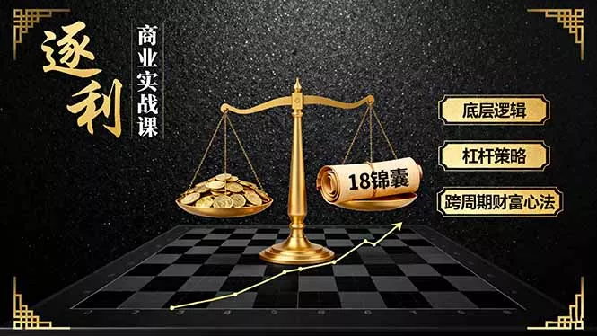 《逐 利》商业实战课，底层逻辑、杠杆策略、18锦囊，跨周期财富心法(更新 - 项目资源网