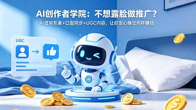 AI创作者学院:不想露脸做推广?AI虚拟形象+口型同步+UGC内容,让你安心睡觉照样赚钱 AI创作者学院:不想露脸做推广?AI虚拟形象+口型同步+UGC内容,让你安心睡觉照样赚钱