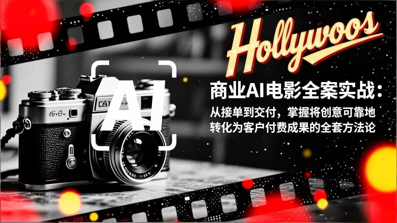 商业AI电影全案实战：从接单到交付，掌握将创意可靠地转化为客户付费成果的全套方法论 - 项目资源网
