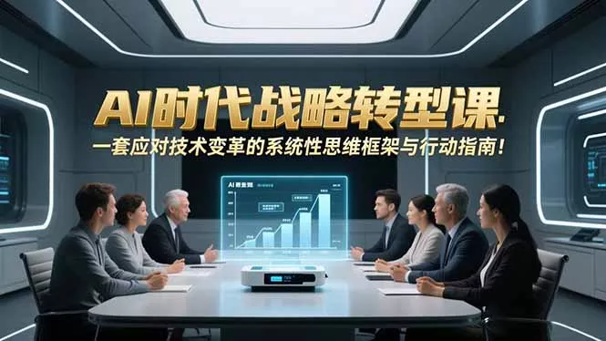 AI时代战略转型课：一套应对技术变革的系统性思维框架与行动指南！ - 项目资源网