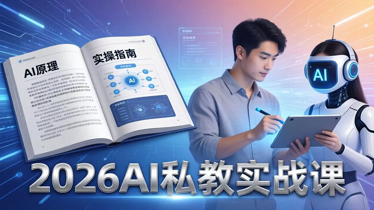 2026AI私教实战课：从AI原理到全场景实操，零基础学会用AI提效+单人单干创业 - 项目资源网