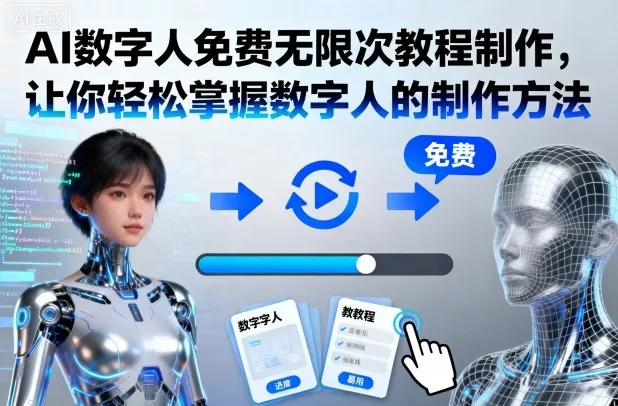 AI数字人免费无限次教程制作，让你轻松掌握数字人的制作方法 - 项目资源网
