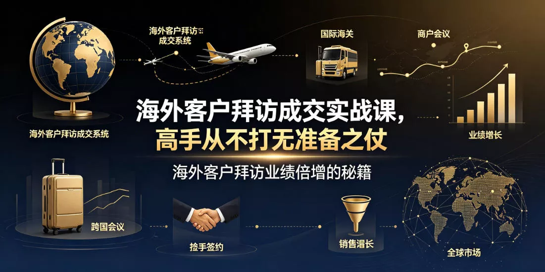 海外客户拜访成交实战课，高手从不打无准备之仗，海外客户拜访业绩倍增的秘籍 - 项目资源网