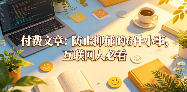 付费文章：防止抑郁的6件小事，互联网人必看！ - 项目资源网