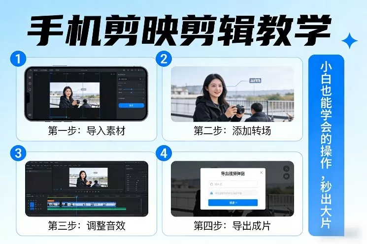 手机剪映剪辑教学，小白也能学会的操作，秒出大片 - 项目资源网