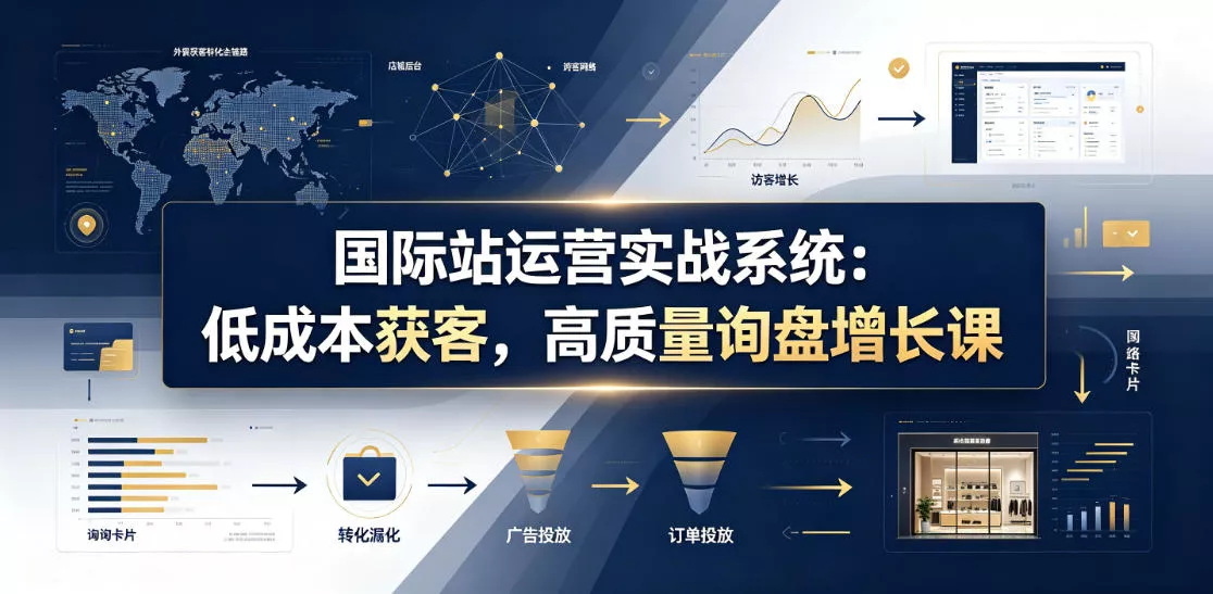 国际站运营实战系统：低成本获客，高质量询盘增长课(更新26年) - 项目资源网