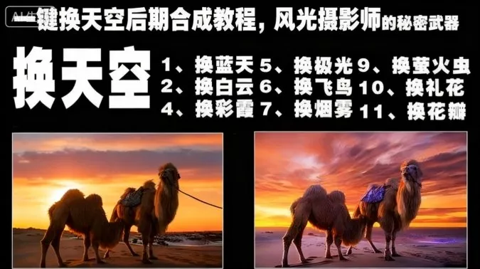 一键换天空后期合成教程，风光摄影师的秘密武器 - 项目资源网