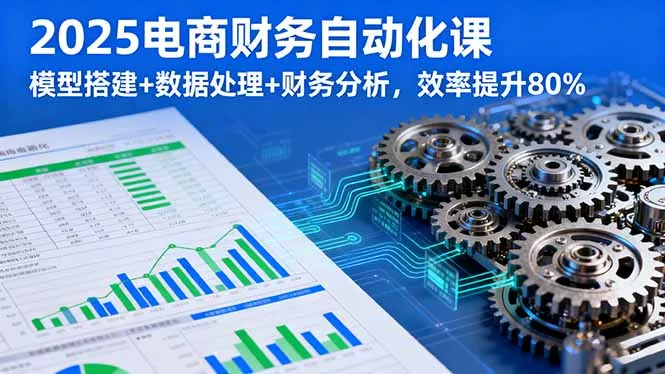 2025电商财务自动化课，模型搭建+数据处理+财务分析，效率提升80% - 项目资源网