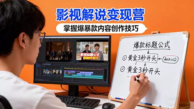影视解说变现营：通过30+实战案例爆款内容创作技巧，掌握影视解说盈利密码 - 项目资源网