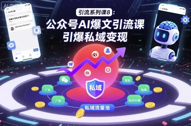 引流系列课8：公众号AI爆文引流课，引爆私域变现 - 项目资源网