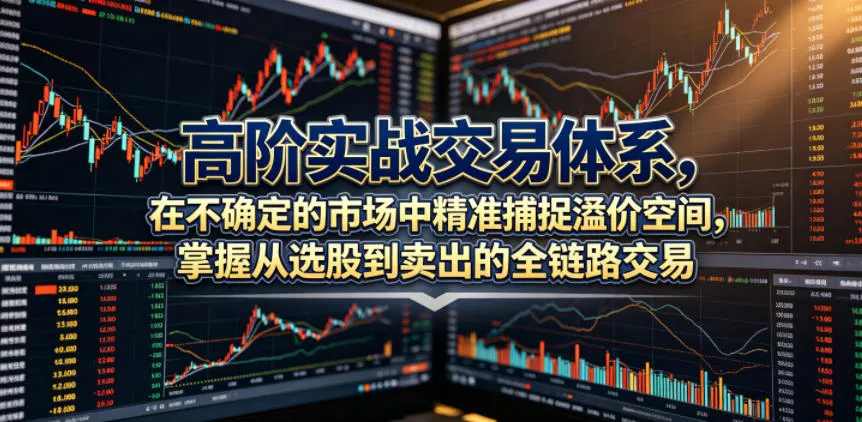 高阶实战交易体系，在不确定的市场中精准捕捉溢价空间，掌握从选股到卖出的全链路交易心法(更新6月) - 项目资源网