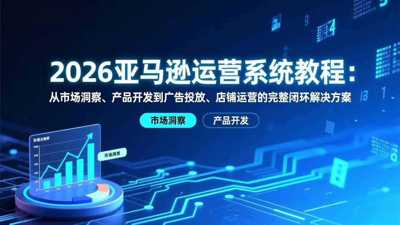 2026亚马逊运营系统教程：从市场洞察、产品开发到广告投放、店铺运营的完整闭环解决方案 - 项目资源网