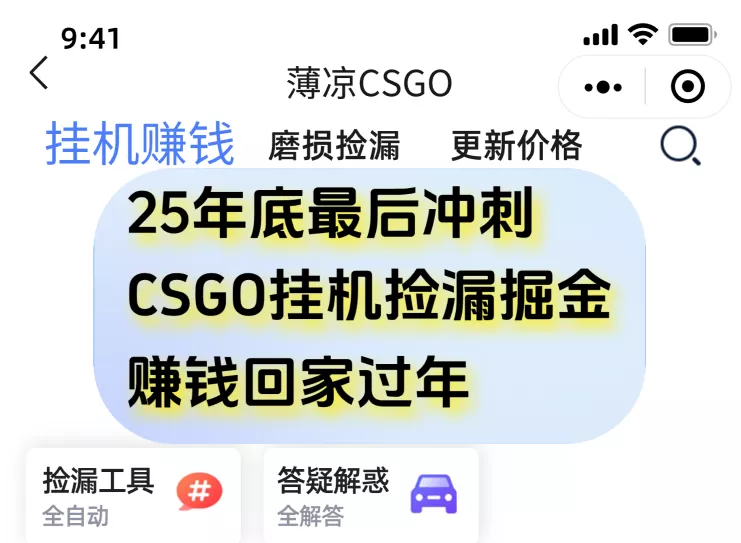 用CSGO游戏挂机捡漏掘金赚钱掘金，一部手机轻松日入500+ - 项目资源网