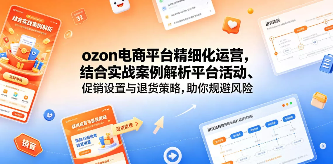 ozon电商平台精细化运营，结合实战案例解析平台活动、促销设置与退货策略，助你规避风险、提升销量 - 项目资源网