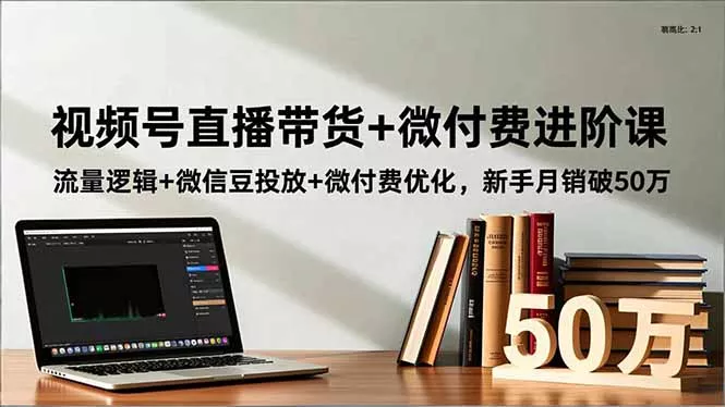 视频号直播带货+微付费进阶课：流量逻辑+微信豆投放+微付费优化，新手月销破50万 - 项目资源网