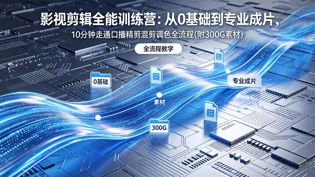 2026影视剪辑全能实战课｜0基础到专业成片，全流程教学，高清带300G素材 - 项目资源网
