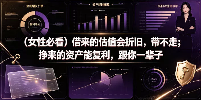 付费文章：(女性必看)借来的估值会折旧，带不走；挣来的资产能复利，跟你一辈子 - 项目资源网