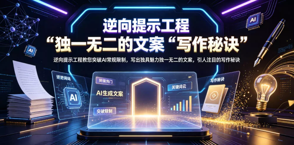 逆向提示工程教您突破AI常规限制，写出独具魅力独一无二的文案，引人注目的写作秘诀【原创双语字幕】 - 项目资源网